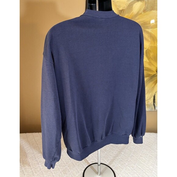 Vintage Jerzees USA Made Solid Blue Sweatshirt Men’s Size XL See Details - Picture 9 of 15